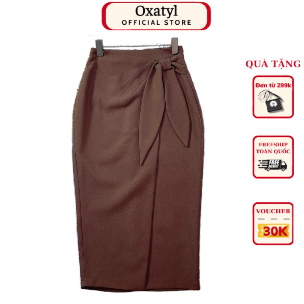 Chân Váy bút chì nơ eo Oxatyl M654 váy thời trang công sở dáng đẹp fom ôm