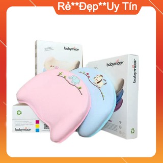 Gối cao su non, gối lõm chống méo đầu,bẹp đầu BaBymoov cho bé sơ sinh hàng đẹp cao cấp Doli Shop