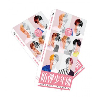 Postcard Ban Nhạc BTS 30 Hình lớn, 30 hình nhỏ, 120 hình dán Sticker