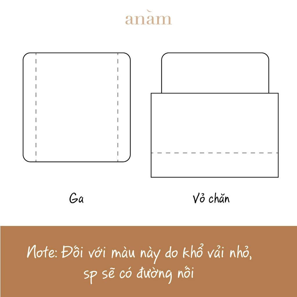 Anam home - set ga giường cao cấp LINEN premium 100% màu xanh đen