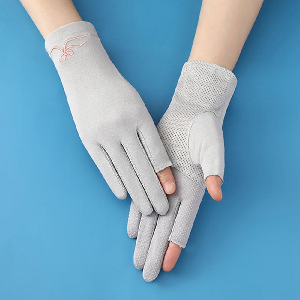 ❈Borage❈ Găng Tay Lái Xe Chống Nắng Chống Trượt Co Giãn Thoáng Khí