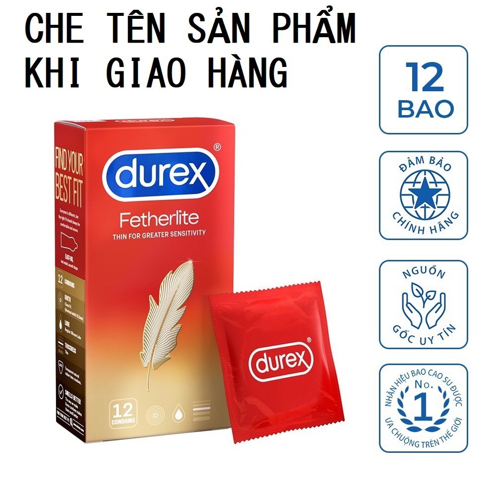 Bao cao su Durex Kingtex Performa Invisible Fetherlite Fetherlite Ultima Pleasuremax hộp 12 bcs có che tên - thegioisoi