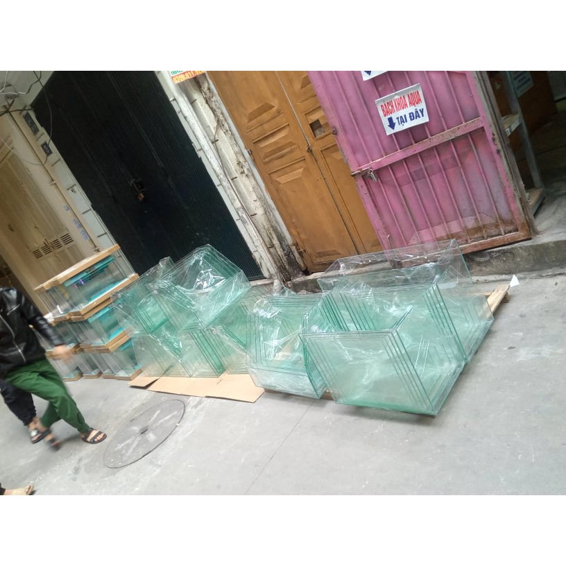 Bể bán cạn kính 5 Việt Nhật 60 ( mặt trước bán cạn 15cm)