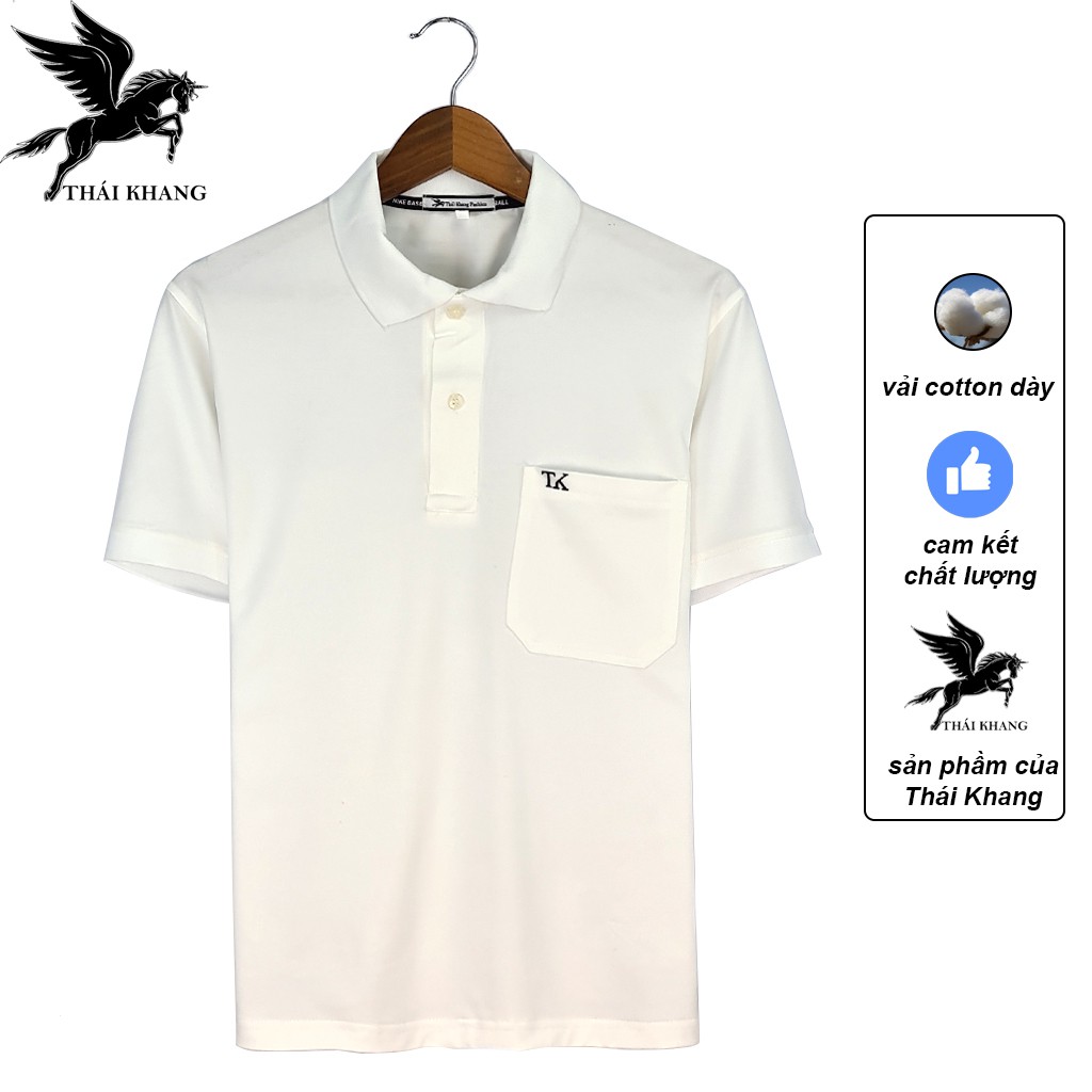 Áo thun nam polo trơn trung niên vải cotton mặc MÁT form rộng thoải mái áo thun nam sọc cổ | BigBuy360 - bigbuy360.vn