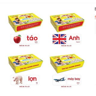 Thẻ học flash card dày dặn Dùng cho trẻ từ 3 tháng - 6 tuổi