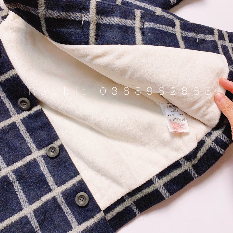 Áo khoác dạ lót lông - RABBITSHOP(hàng sale ko đổi trả)