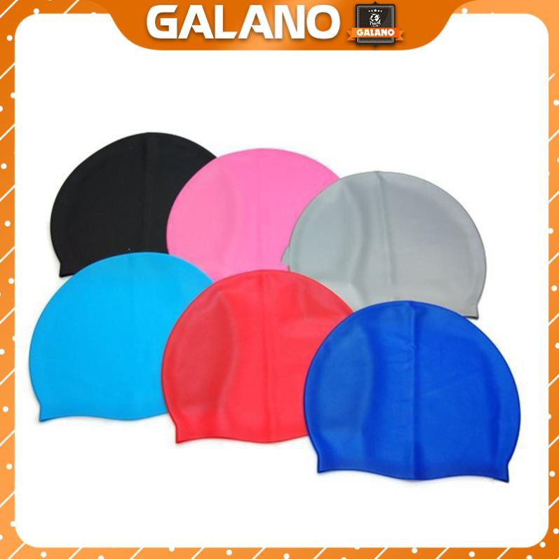 Mũ bơi silicon GALANO unisex trùm kín đầu chống nước cho người lớn bơi lội an toàn SS-001159