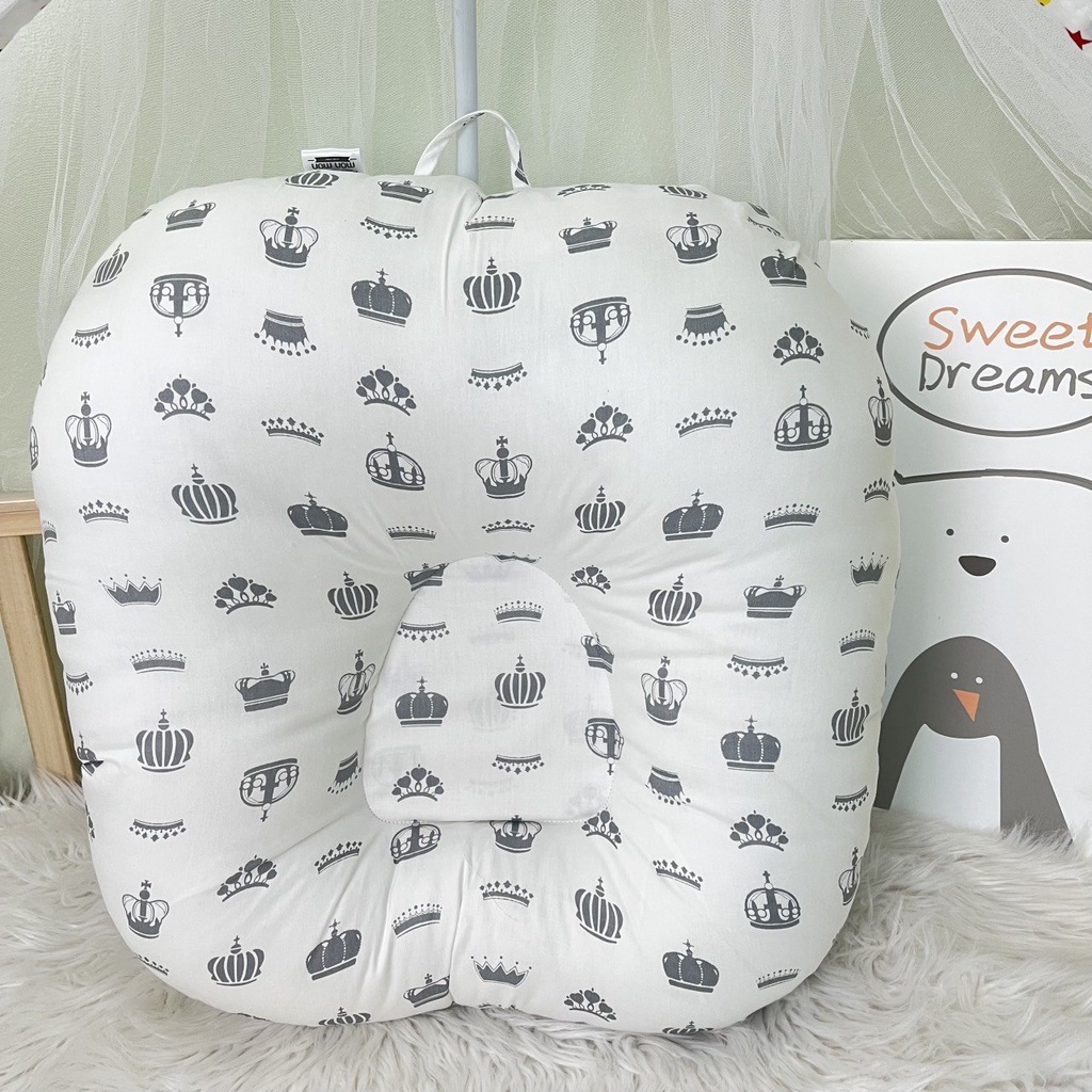 ( CHÍNH HÃNG )Gối Chống Trào Ngược Monmon - Gối Chữ C Cao Cấp Mềm Mại