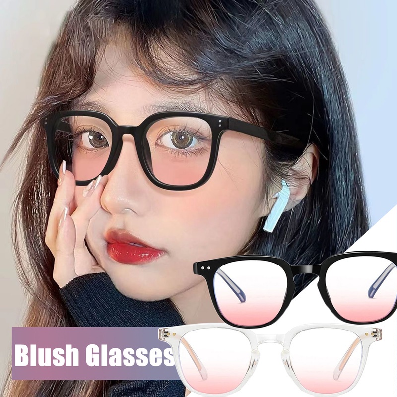 Mắt Kính Gọng Tròn Siêu Nhẹ Màu Gradient Thời Trang Dễ Phối Đồ Cho Nữ