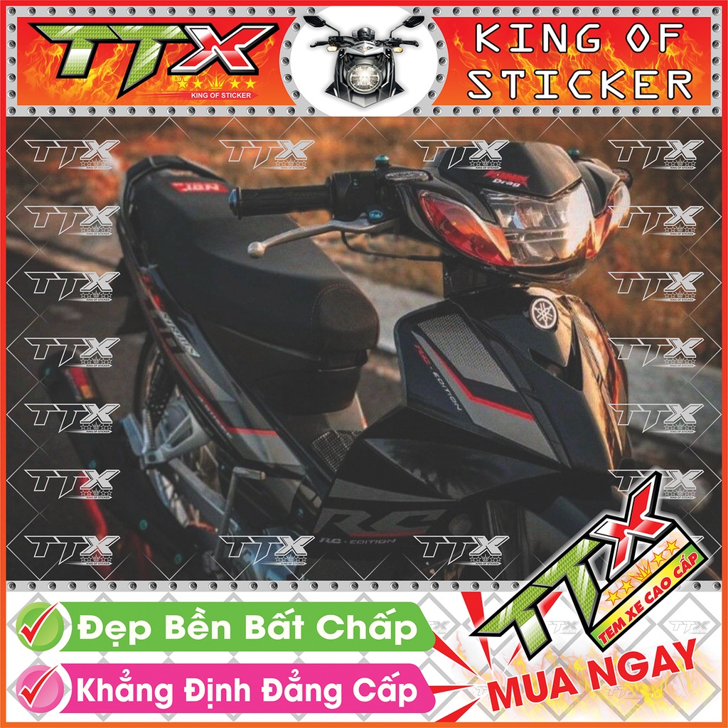 ✎Tem xe sirius đen đỏ rc 110 , Team phụ kiện màu chỉ siêu đẹp Shop TTX rời mã (S0015/A10)