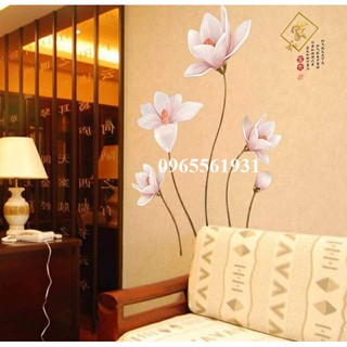 Decal dán tường 3D cao cấp hoa giả ngọc 01