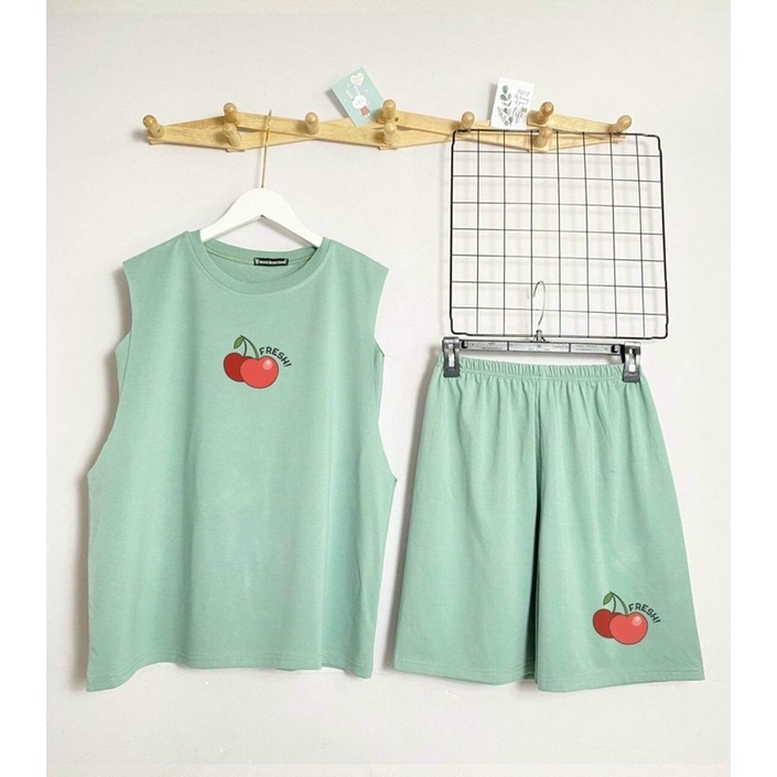 Bộ tanktop quả dâu Tây TC11