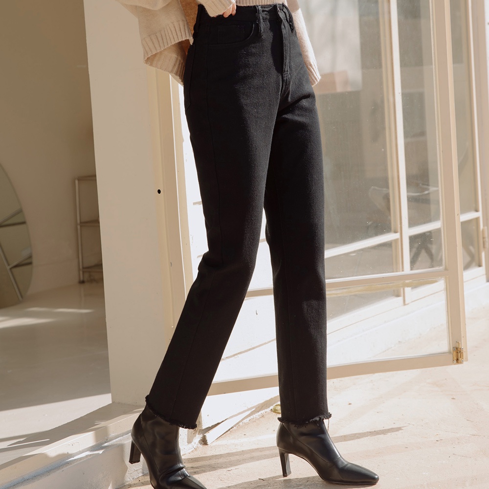 Quần dài ống đứng tua rua đơn giản nữ Air Space Lady 2141823012
