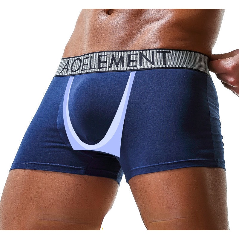 Quần Lót Boxer Mềm Thoáng Khí Có Chia Ngăn Giữa Chống Co Giãn Cho Nam 164