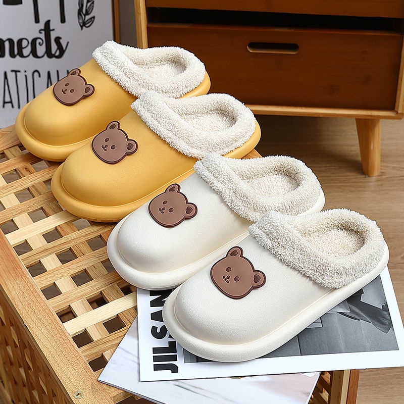 Dép bông nam đi trong nhà thiết kế dễ thương