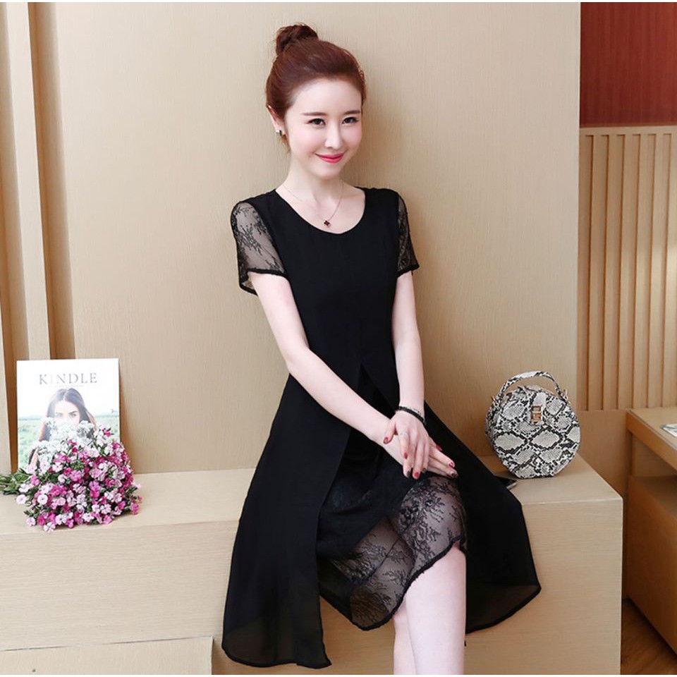 [Xả hàng] Đầm ren trung niên quyến rũ VA08