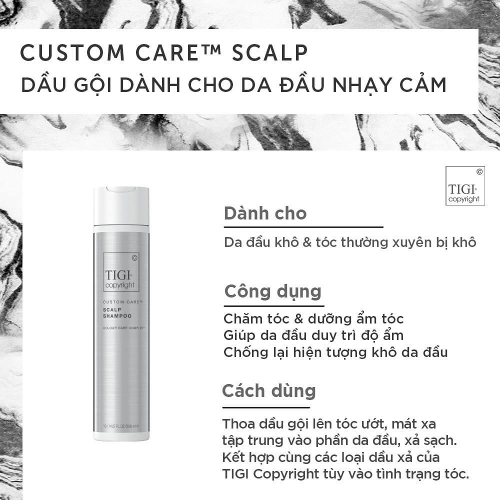 Dầu gội cho da đầu nhạy cảm TIGI COPYRIGHT SCALP 300ml chính hãng