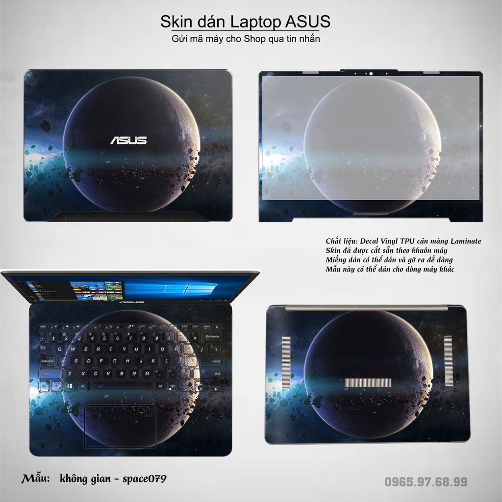 Skin dán Laptop Asus in hình không gian _nhiều mẫu 14 (inbox mã máy cho Shop)