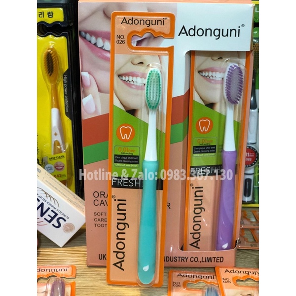 MSP-026 Sỉ 1 hộp 30 chiếc Bàn chải đánh răng Adonguni (hàng chuẩn Anh Quốc )