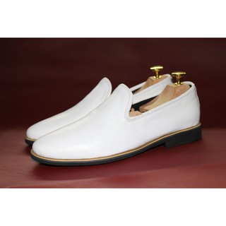 Giày tây nam màu trắng da bò thật. Bảo hành 12 tháng. MS: T237