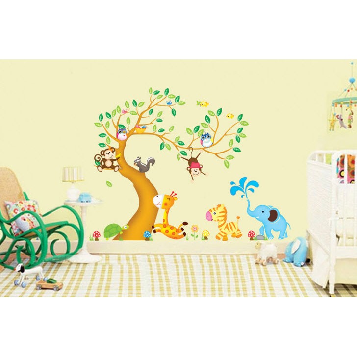 Decal dán tường Vườn bách thú to nhất | BigBuy360 - bigbuy360.vn