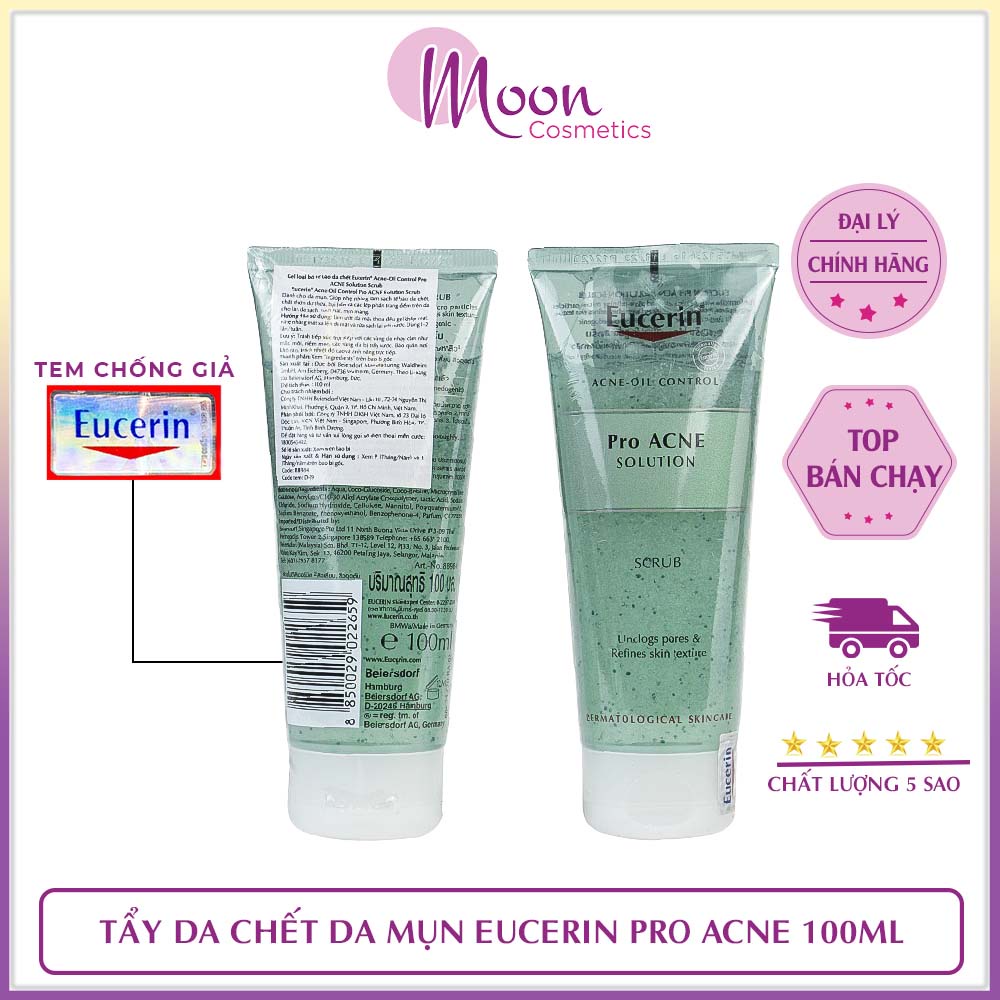 Tẩy Da Chết Da Mụn Eucerin Pro ACNE Solution Scrub 100ml