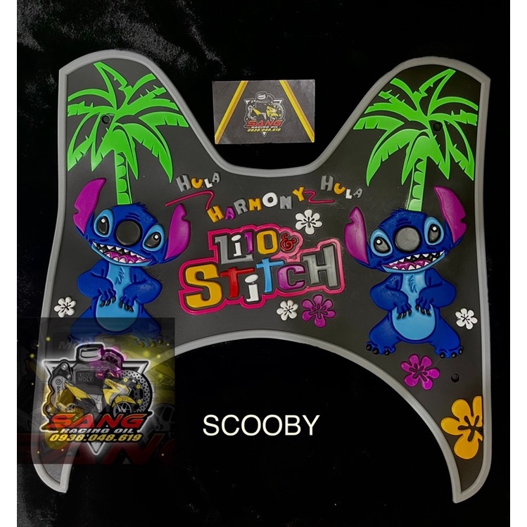 Thảm Hoạt Hình STICH Loại 1 cho  xe Scooby