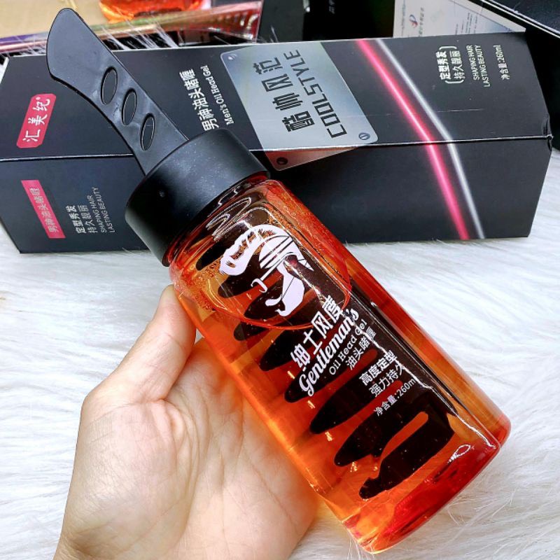 Gel vuốt tóc kèm lược Keo tóc keo vuốt tóc nam cao cấp chai 260ml kèm lược - 4men