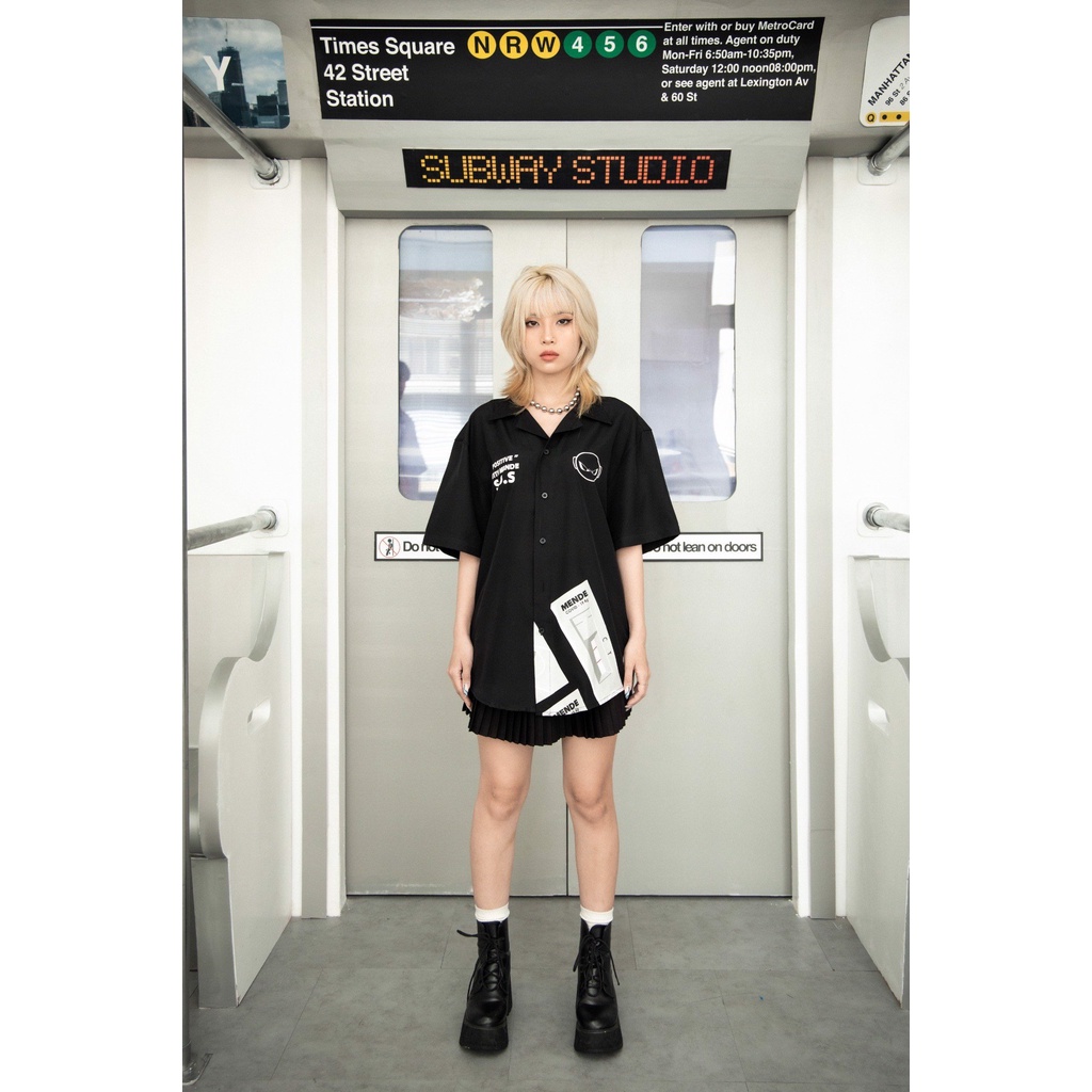 MENDE - Ét Ô Ét Shirt - Áo sơ mi nam tay ngắn