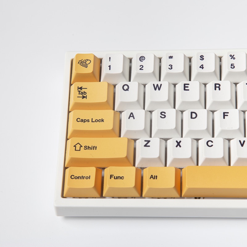 Honey Milk Keycaps Cherry Profile Bee Keycaps PBT Dye Thăng hoa Bàn phím cơ Keycap 133 Phím