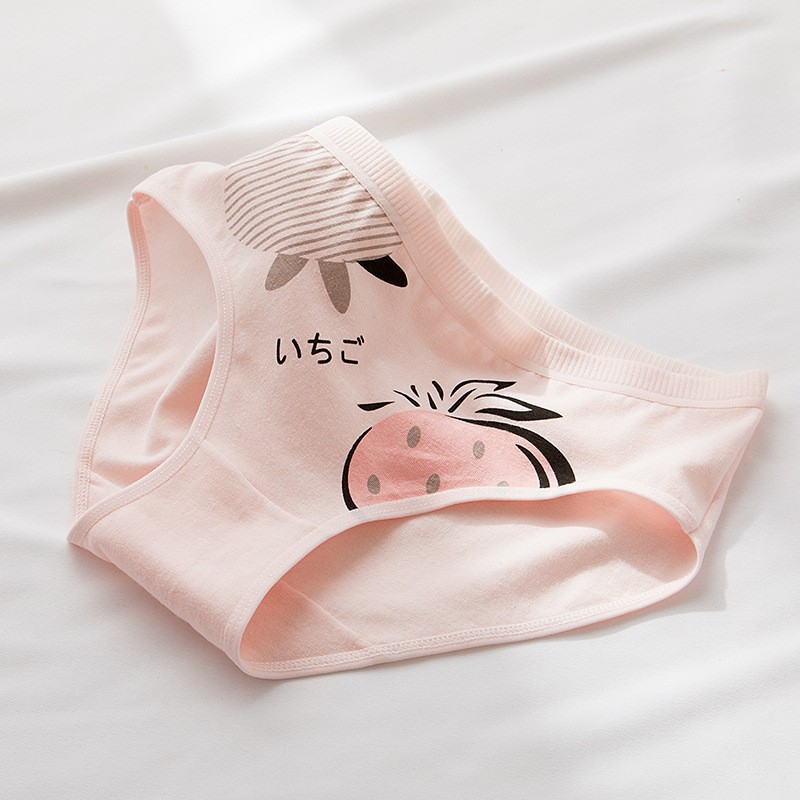 Quần Lót Cotton Mềm Mại Thoáng Khí In Họa Tiết Trái Cây Cho Nữ (M-2Xl) | BigBuy360 - bigbuy360.vn