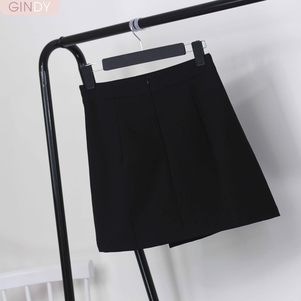 Chân váy ngắn chữ A GINDY vạt xếp ly chéo thời trang công sở, học sinh V20012