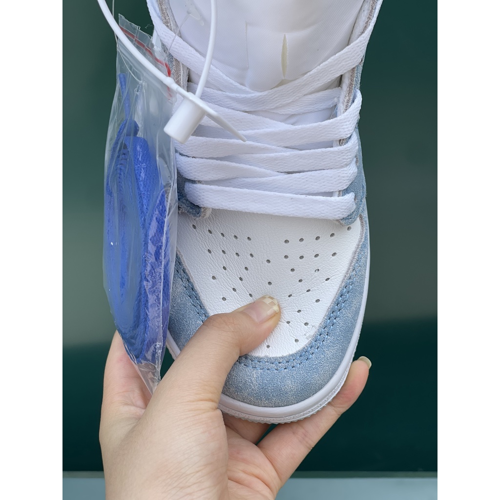 Giày Thể Thao Jordan Hyper Royal, Giày Nam Nữ Cổ Cao JD 1 Xanh Loang Full Box Bill NEW HOT 2022