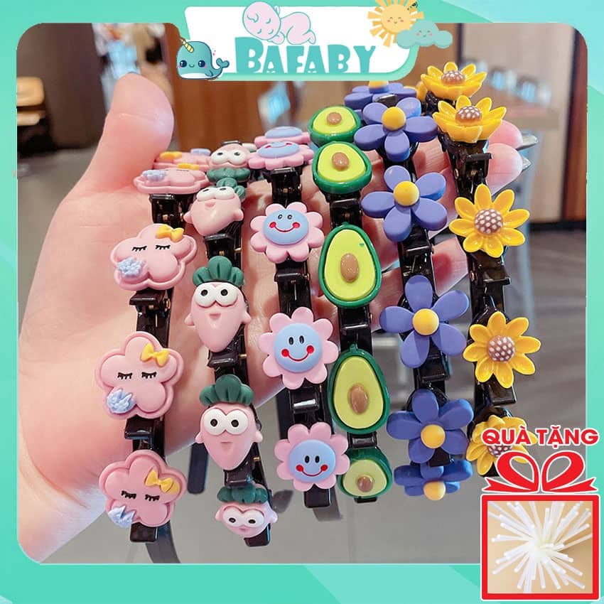 Bờm Kẹp Tóc Đính Hoa,Quả Cho Bé Gái Siêu Cute Xinh Xắn Dễ Thương