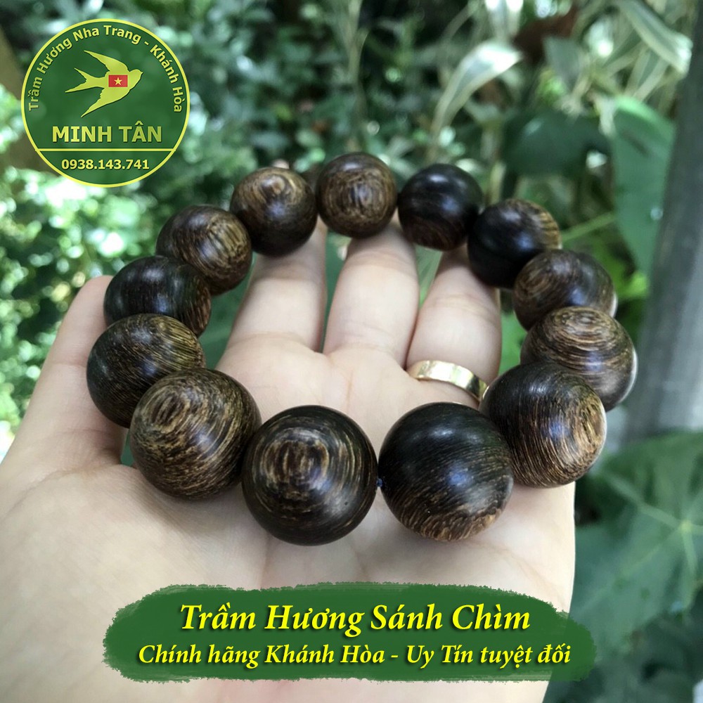 Vòng Trầm Hương Sánh Chìm - Trầm Khánh Hòa - Tròn 10 ly - 12 ly - 14 ly - 16 ly