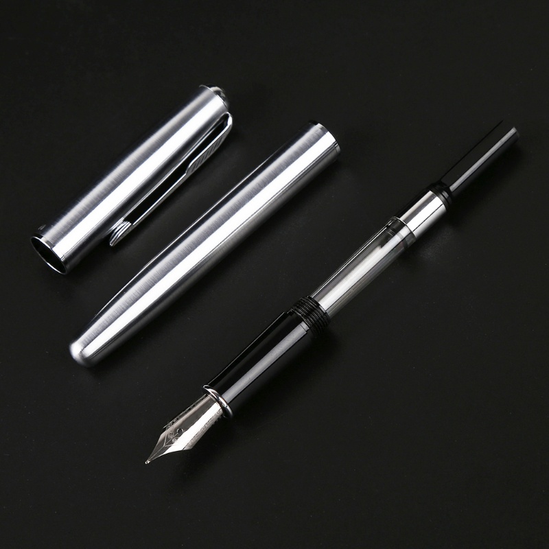 Goo Hero 5020 Bút Máy Bằng Thép Không Gỉ Màu Bạc Ngòi M Tiêu Chuẩn