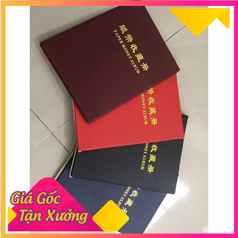 Album tiền cố định PCCP : 20 phơi 3 ngăn đựng được 60 tờ tiền