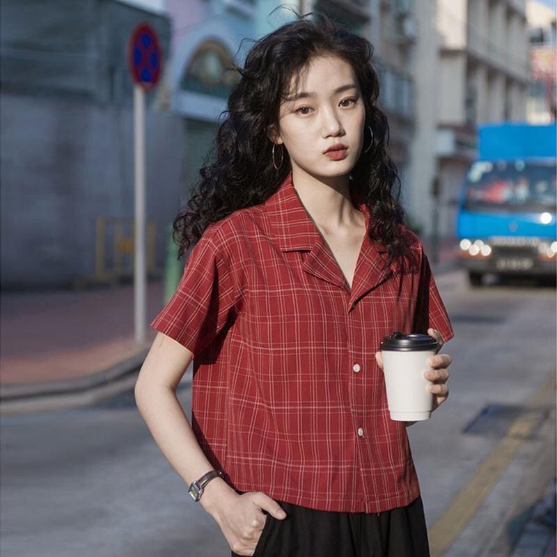 Áo Sơ Mi Mỏng Dáng Rộng Họa Tiết Kẻ Sọc Thời Trang Hong Kong 2022 Mới
