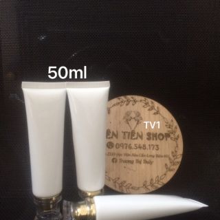 Mua Tuýp nhựa trắng 50ml nắp vàng