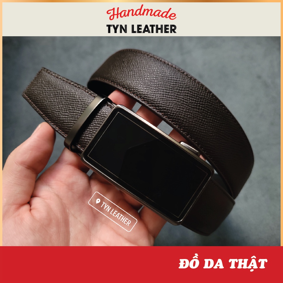 Thắt lưng cao cấp da Epsom dạng ray trượt (đã kèm mặt không gỉ)