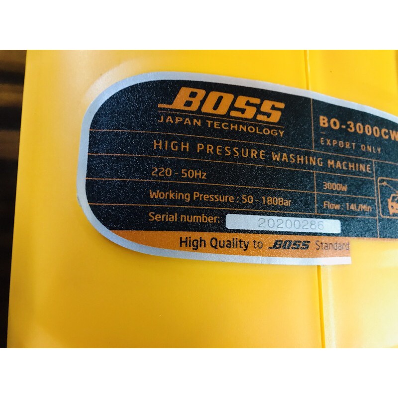 MÁY RỬA XE BOSS 3000W ÁP LỰC CAO JAPAN THẾ HỆ MỚI 2022 CÓ CHỈNH ÁP SIÊU MẠNH MỚI 100%