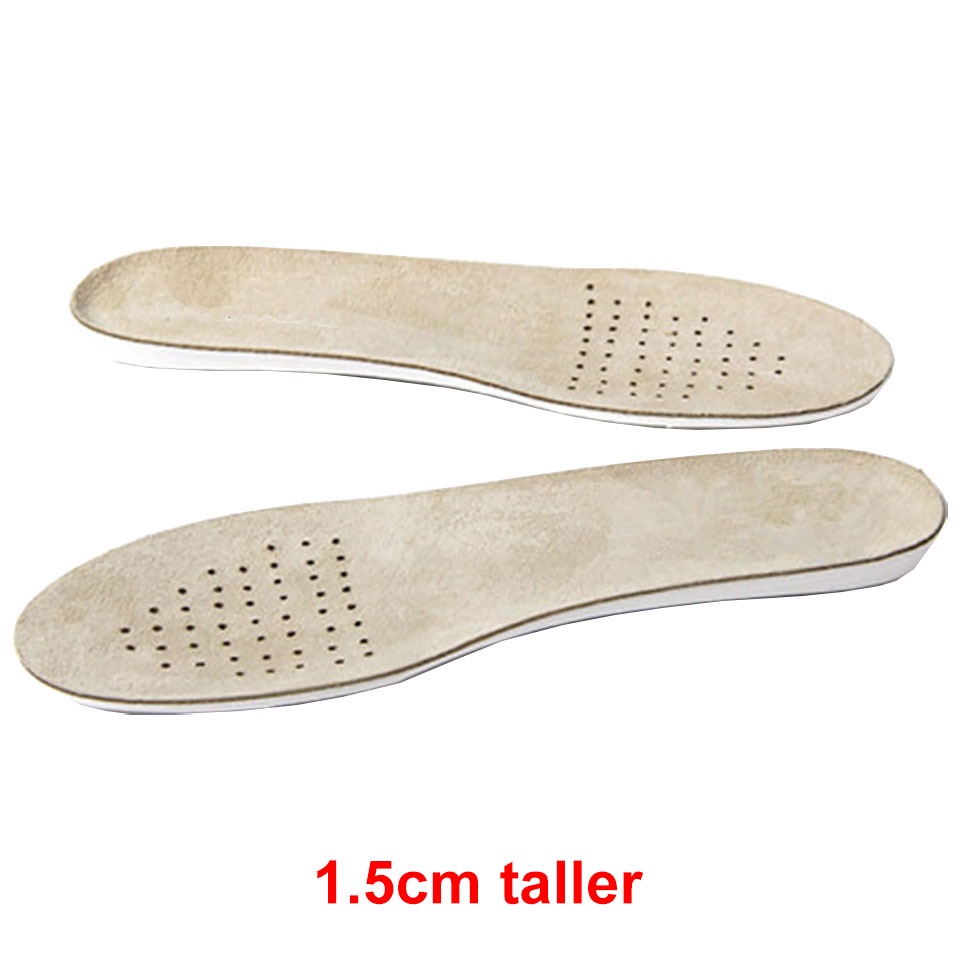 Miếng Lót Giày Tăng Chiều Cao 1.5CM-3.5CM Bằng Da Mềm Cho Nam Nữ