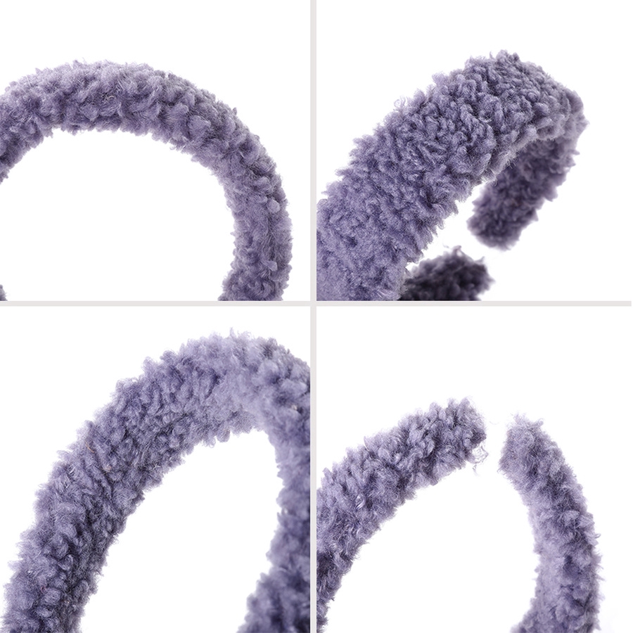 Cài tóc nhung lông xoăn mềm mại màu trơn phong cách Hàn Quốc thời trang thu đông dành cho bé gái