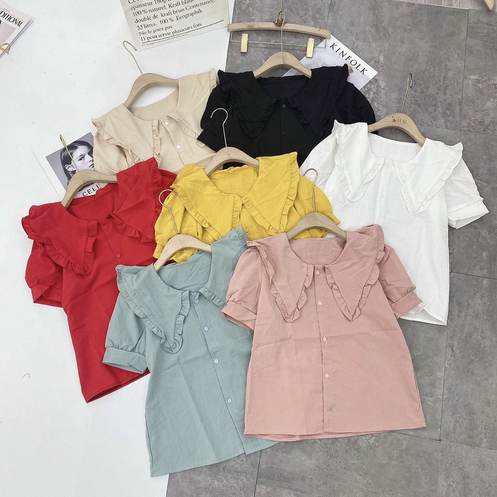 áo sơ mi bèo tiểu thư kiểu mới hót 2021 Yannan.vn