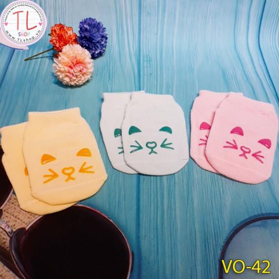 SET NÓN BAO TAY BAO CHÂN SƠ SINH - Set 3 vớ MÈO xinh xắn cho bé yêu  - ĐỒ DÙNG SƠ SINH