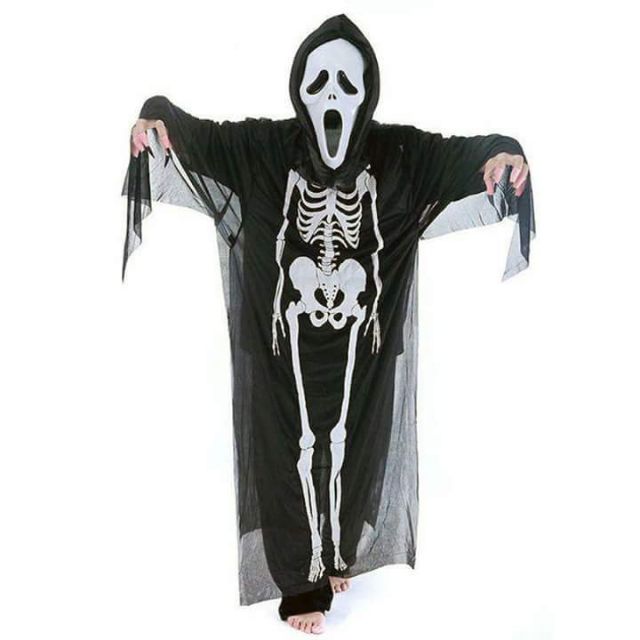 Áo xương, mặt nạ, bao tay.... Hoá trang Halloween