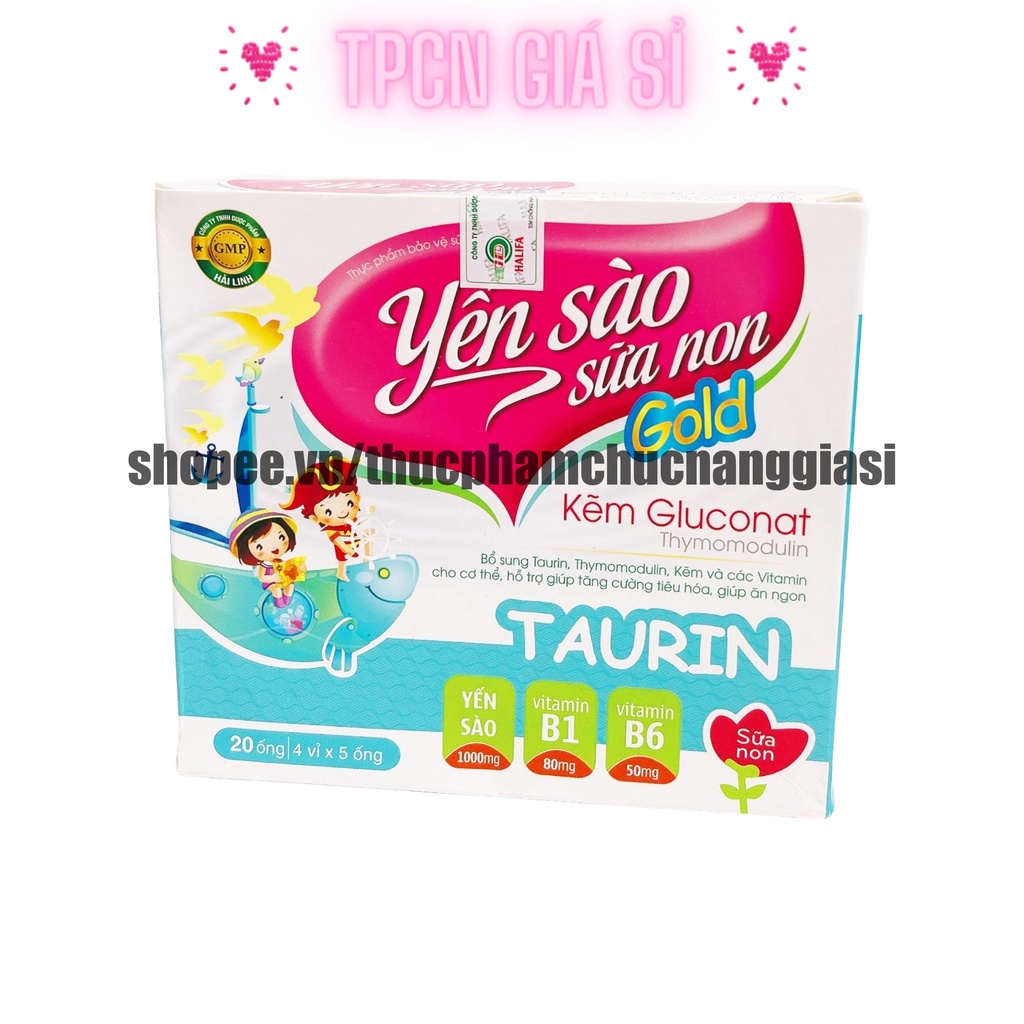 Siro YẾN SÀO SỮA NON giúp bé hết biếng ăn, kích thích bé ăn ngon - Hộp 4 x 5 ống