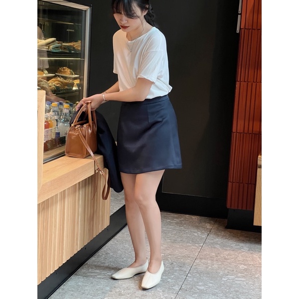 Nimi - Chân váy ngắn có lót quần Grace sand skirt