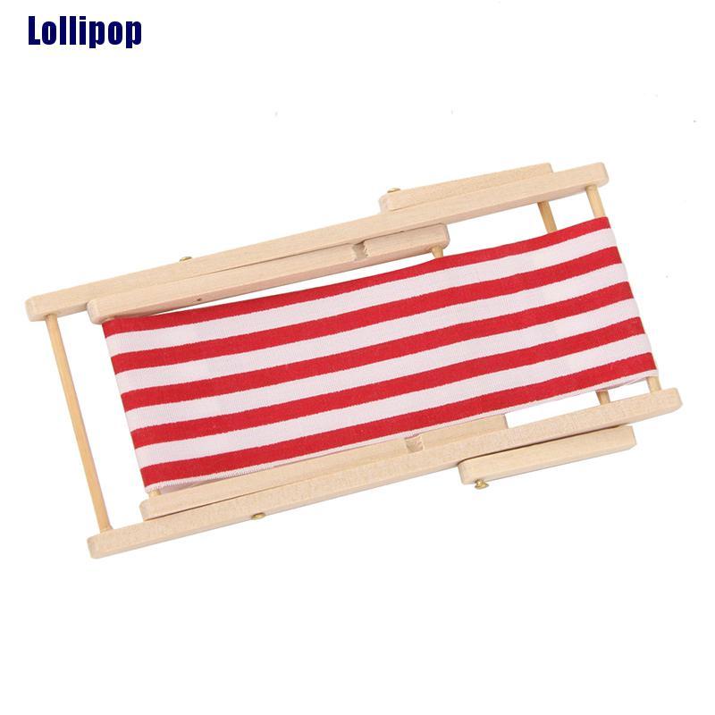 Mô hình ghế ngồi bãi biển tùy chọn màu sắc trang trí nhà búp bê tỉ lệ 1: 12 DIY