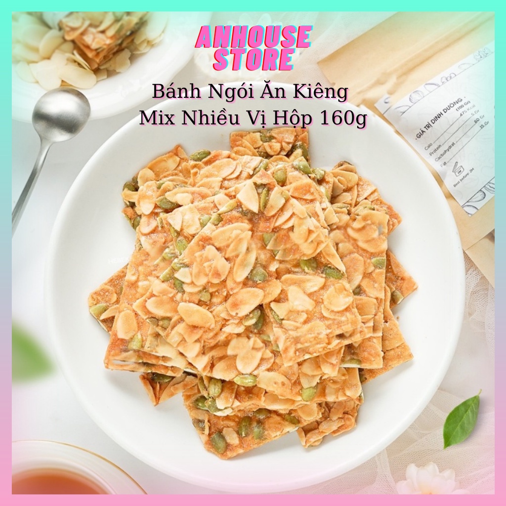 Bánh Ngói Mix Nhiều Vị Ăn Kiêng Hộp 160g Siêu Hạt Nhiều Vị Chuẩn Keto